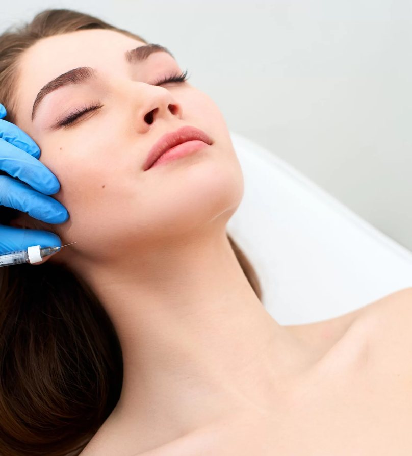 Relaxed patient during a Botox treatment